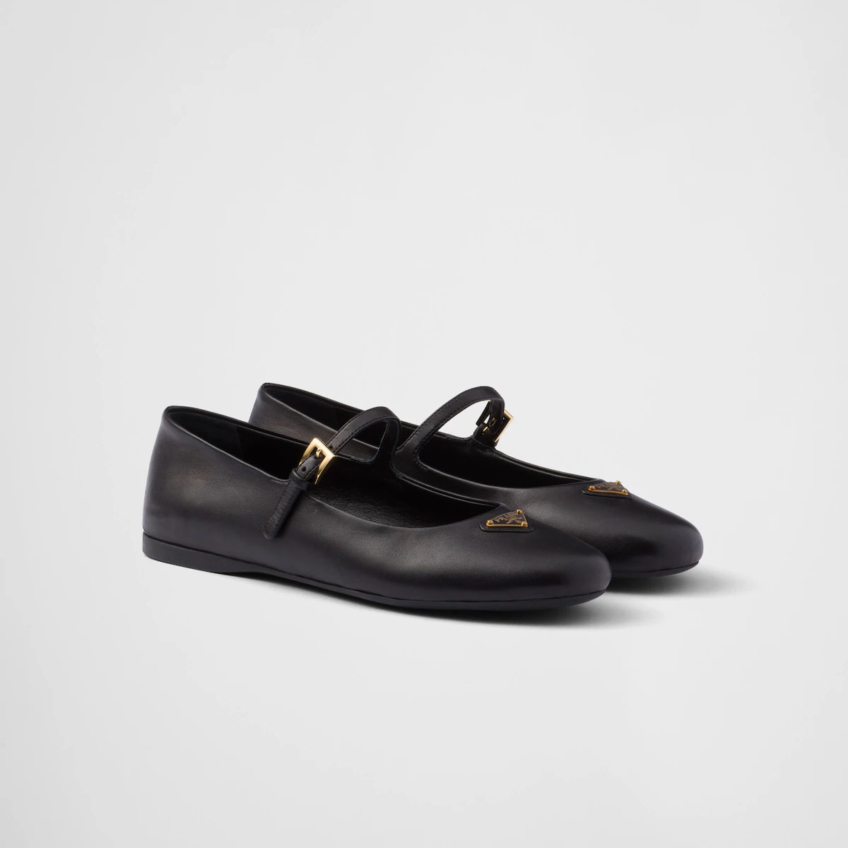 PRADA Naplak Flat Shoes black Ballet Shoes