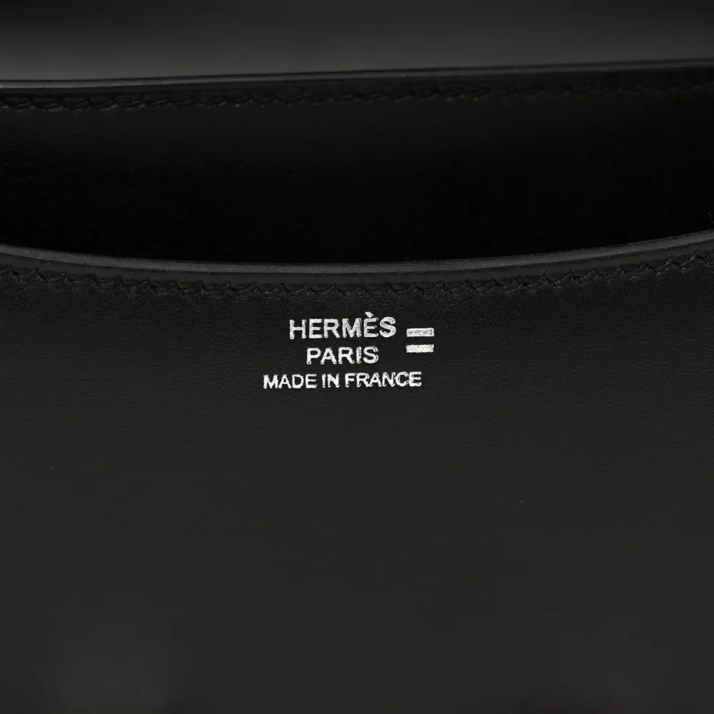 Hermès Constance 18 Black Ombre Veau Monsieur & Lizard Leather Palladium Silver Hardware