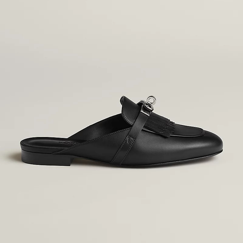 HERMES Oz Mule black Slippers
