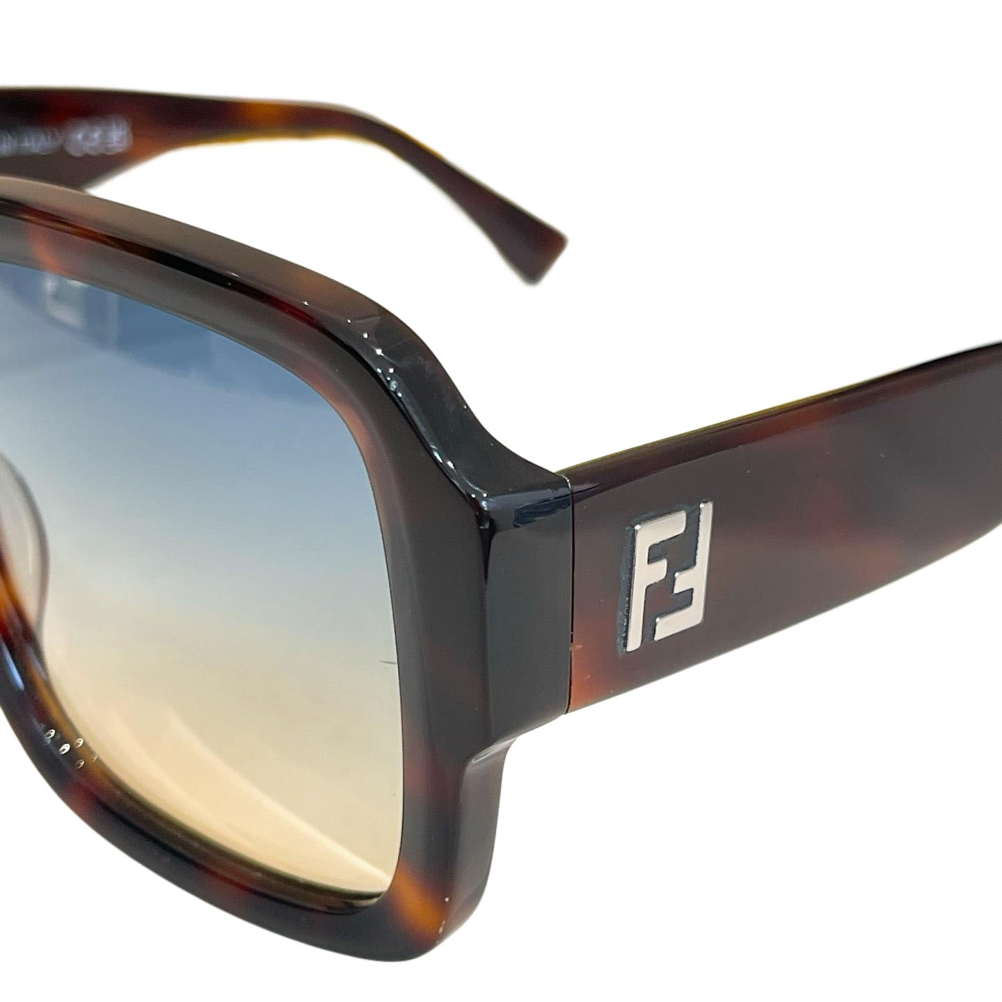 Fendi square frame glasses leopard orange/black/grey/leopard/yellow/eggplant color Size 56口18-145
