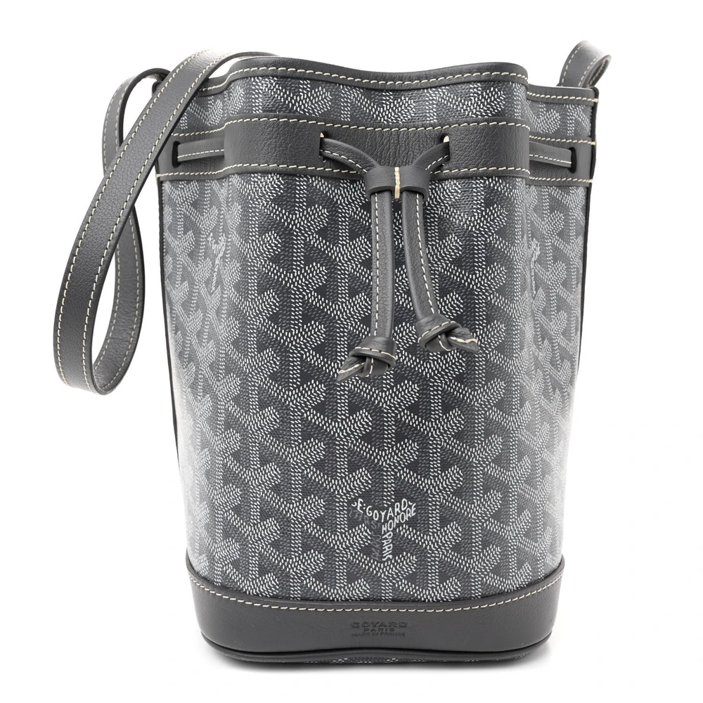 Goyard Petit Flot Bucket Bag PM Grey Goyardine Canvas