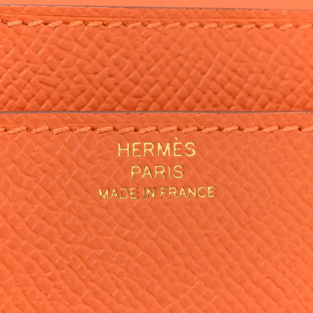 Hermès Constance Long Wallet To Go Orange Epsom Leather Gold Hardware