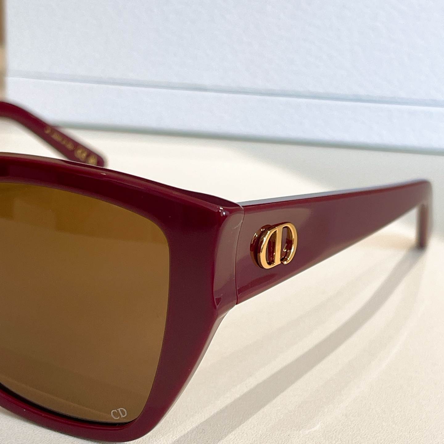 DIOR square frame glasses red/white/black/purple black/blue orange/tawny/tawny black/leopard black color Size 53口21-145