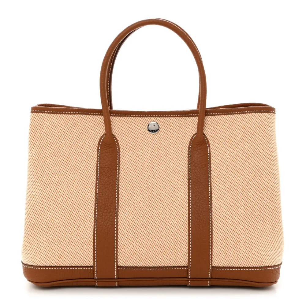 Hermès Garden Party 30 TPM Brown Toile & Negonda Leather