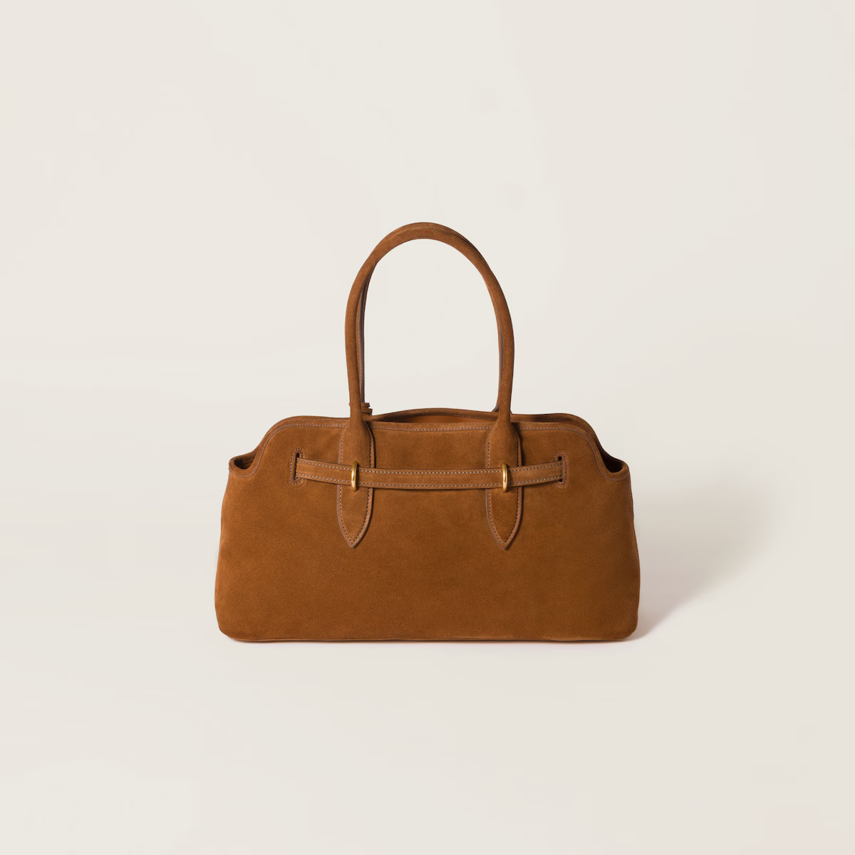 Miu Miu Aventure Suede Leather Brown Top-Handle Bags