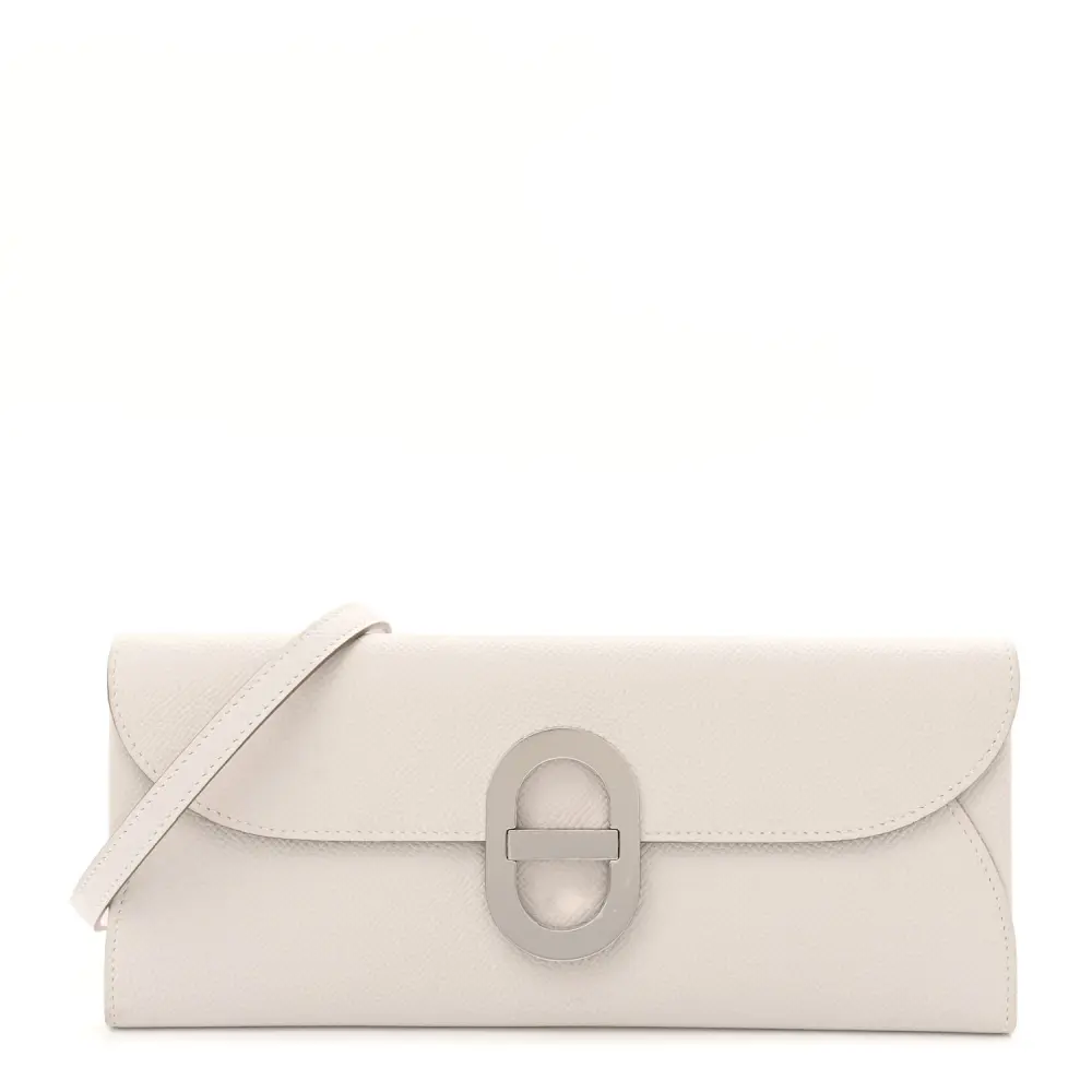 Hermès Chaine d'Ancre To Go Wallet Gris Pale Epsom Leather Palladium Silver Hardware