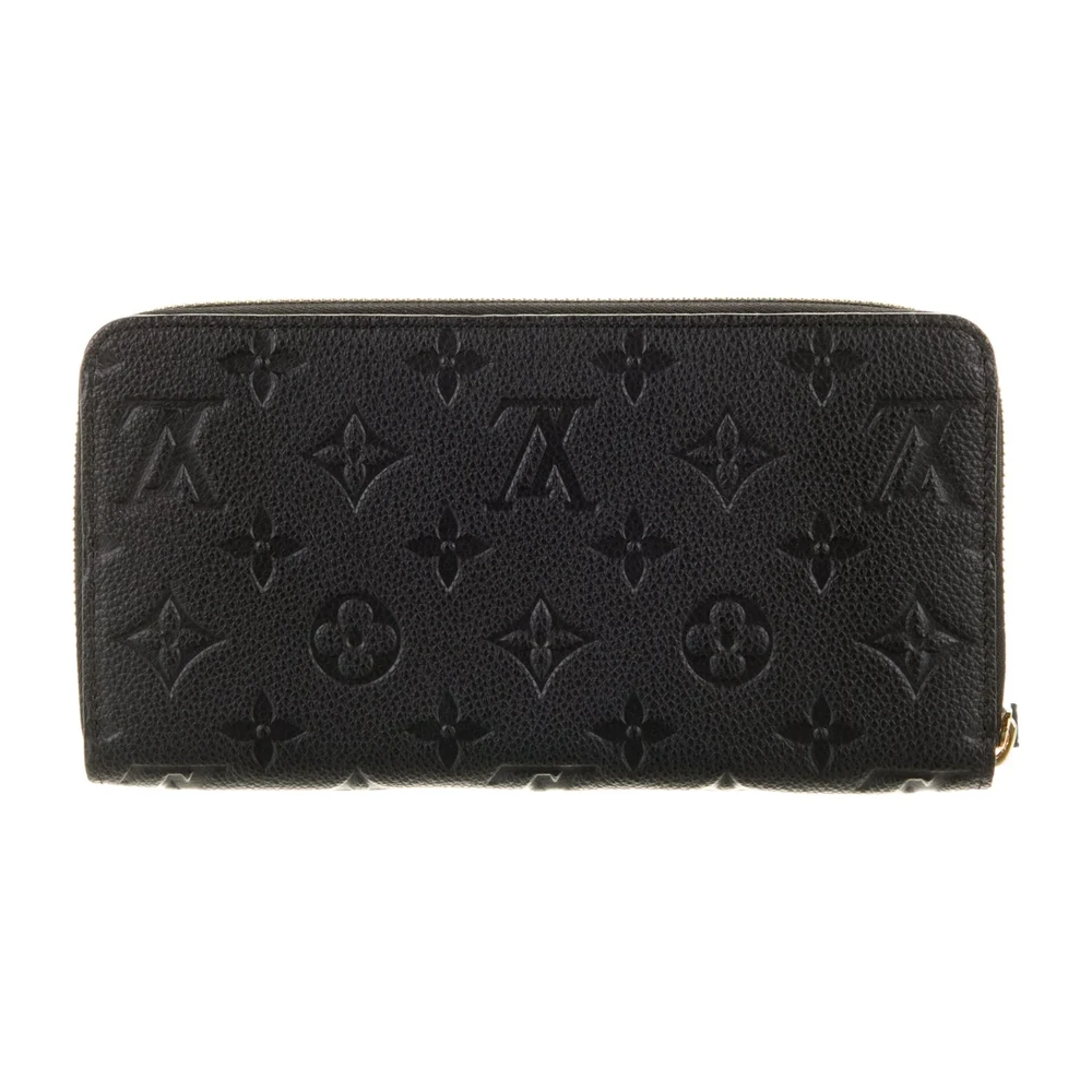 Louis Vuitton Medium Zippy Wallet Black Empreinte Leather Gold Hardware
