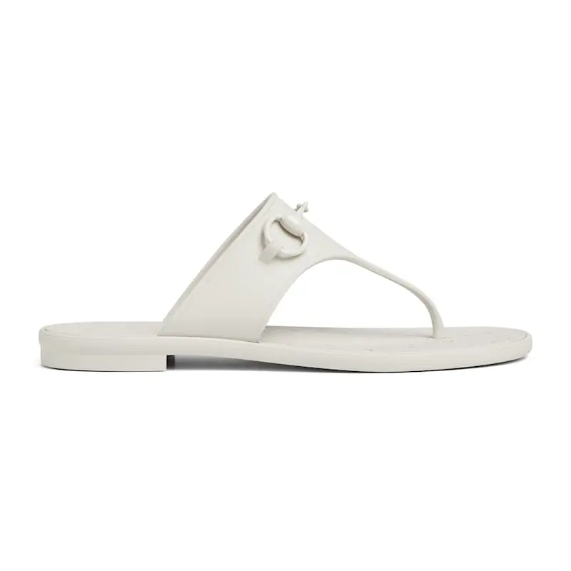 Gucci  white Pinch flat bottom slippers