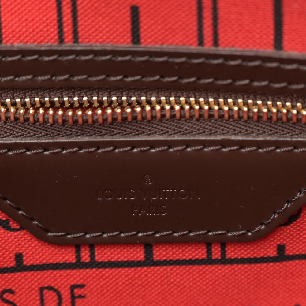 Louis Vuitton Neverfull PM Damier Ebene Canvas Cherry Interior