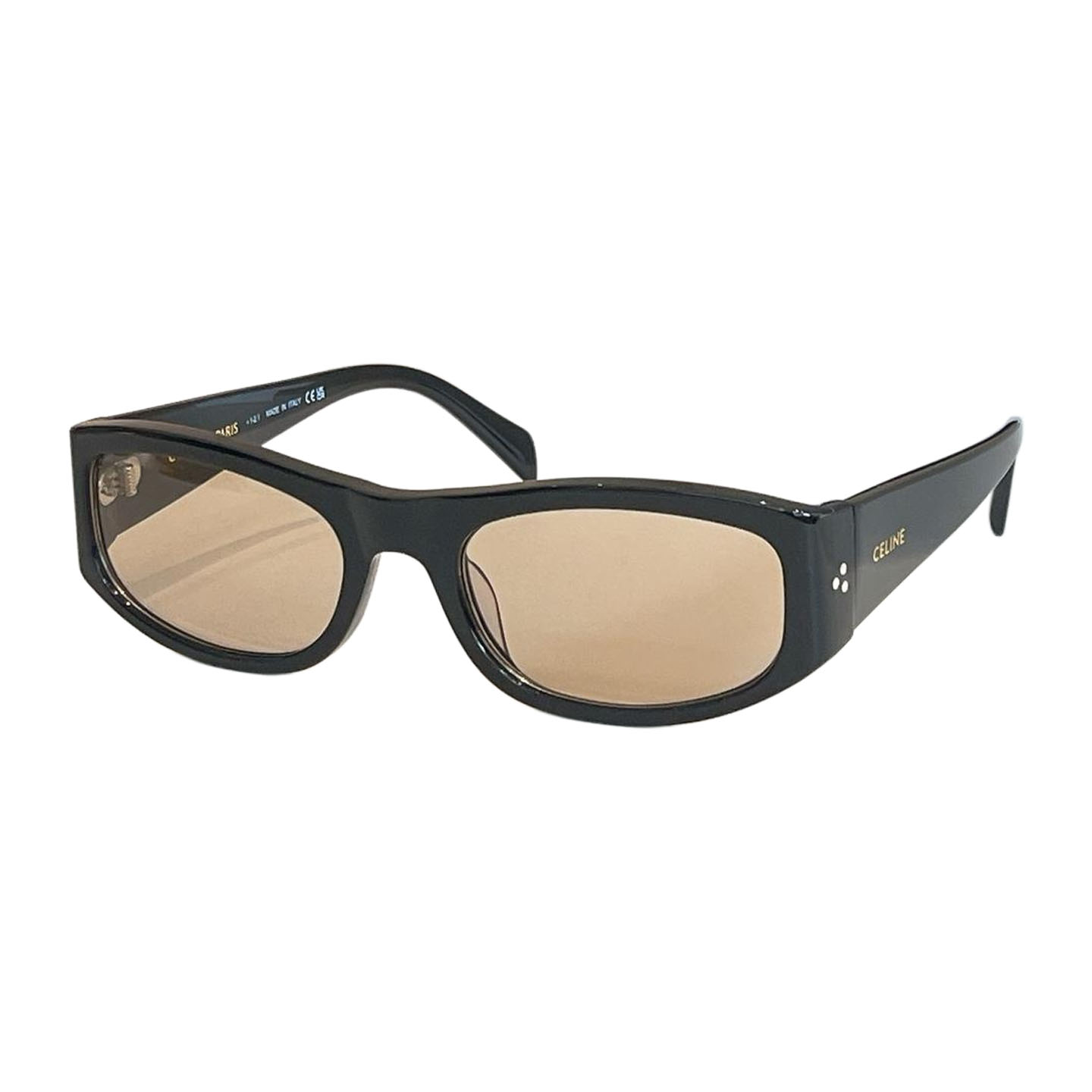 Celine square frame glasses black tawny/black/white/leopard black/leopard brown color Size 58口21-125