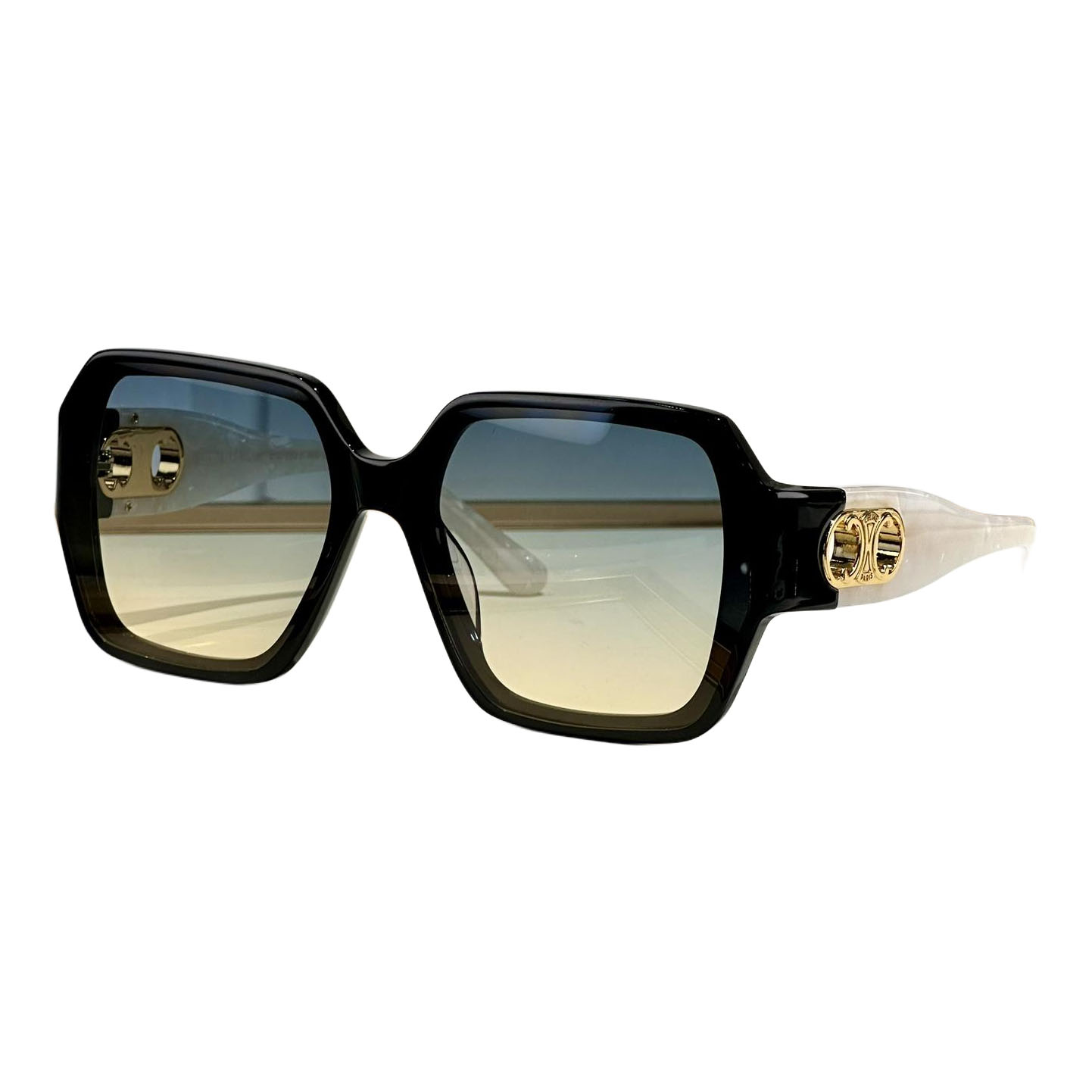 Celine square frame glasses black white/black/black brown/eggplant/leopard/ivory color Size 61口16 140