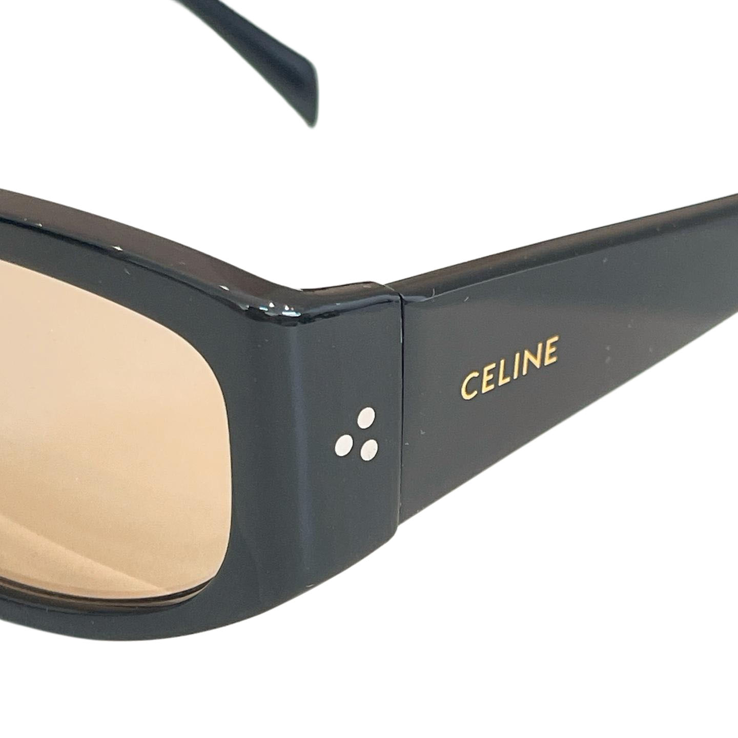 Celine square frame glasses black tawny/black/white/leopard black/leopard brown color Size 58口21-125