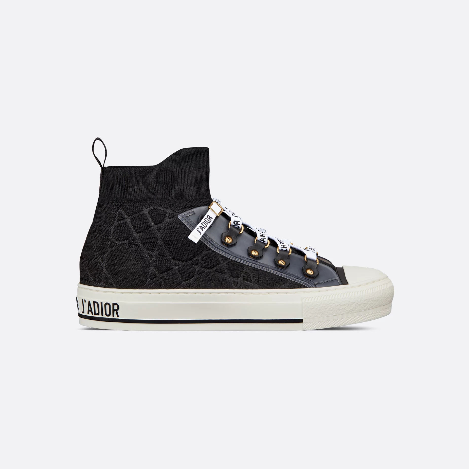Dior black thick bottom high bang sneakers