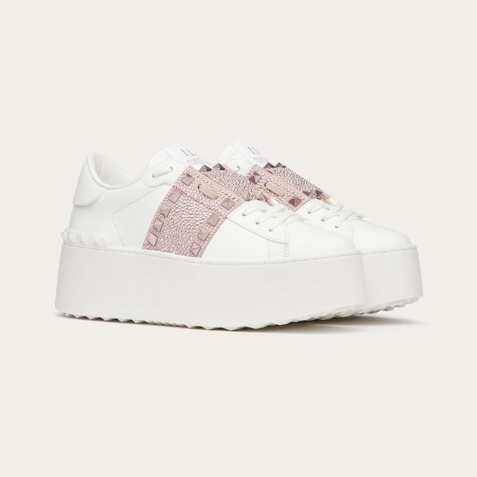 VALENTINO Women's calfskin platform shoes  sneakers