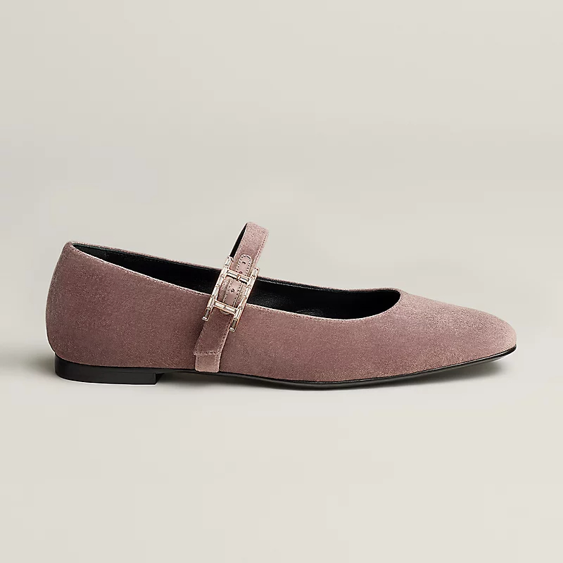 HERMES Jane Purple Ballet  Shoes