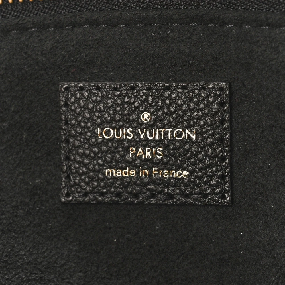 Louis Vuitton Petit Palais MM Black/Beige Giant Monogram Empreinte Leather Gold Hardware