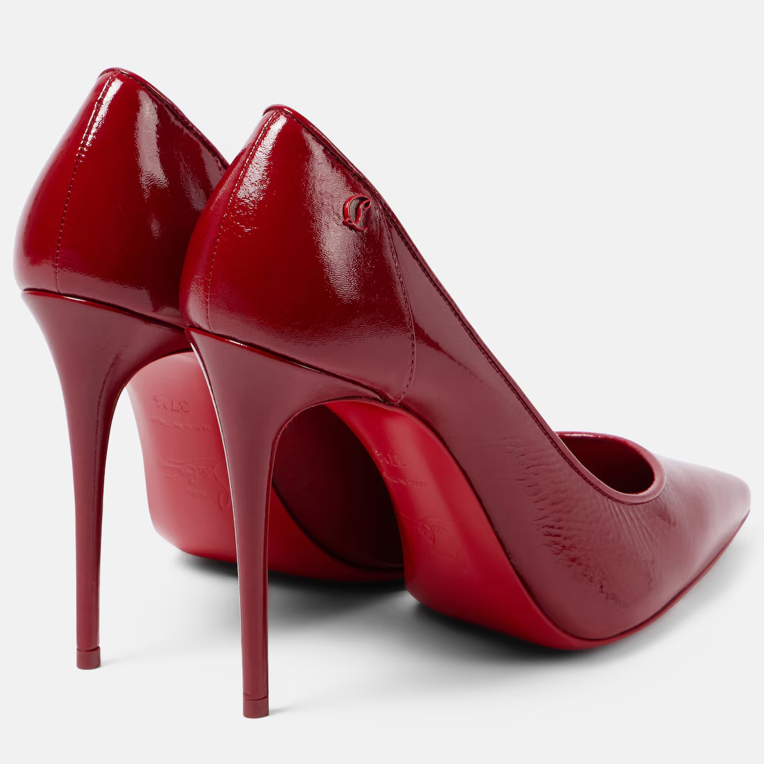 Christian Louboutin Patent leather heels Red pointed stiletto heel high shoes