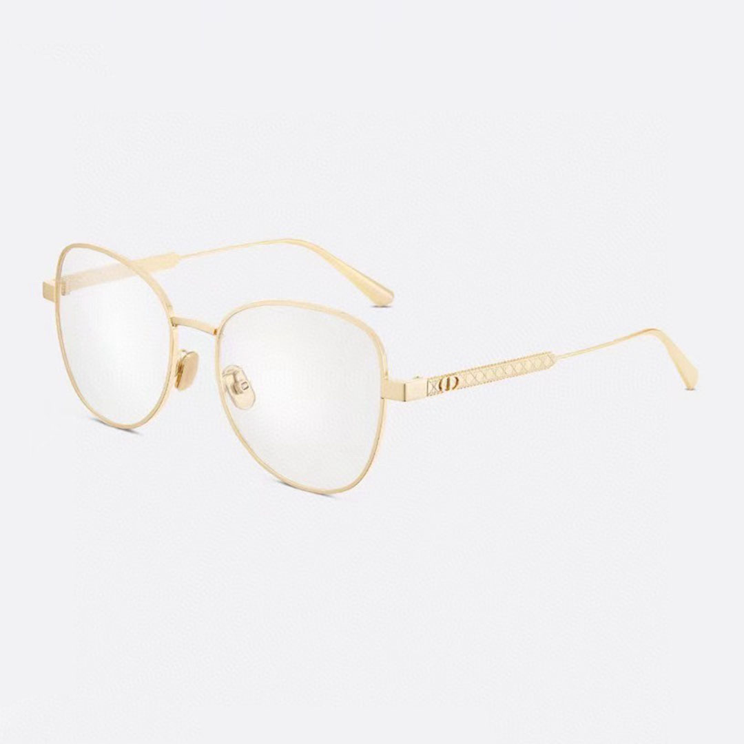 DIOR round frame glasses gold/silver color Size 54口18-145