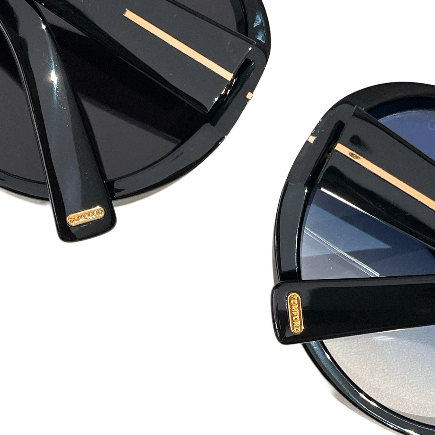 Tom Ford round frame glasses black blue/coral/black/leopard rust/leopard brown/leopard yellow color Size 59口15-145