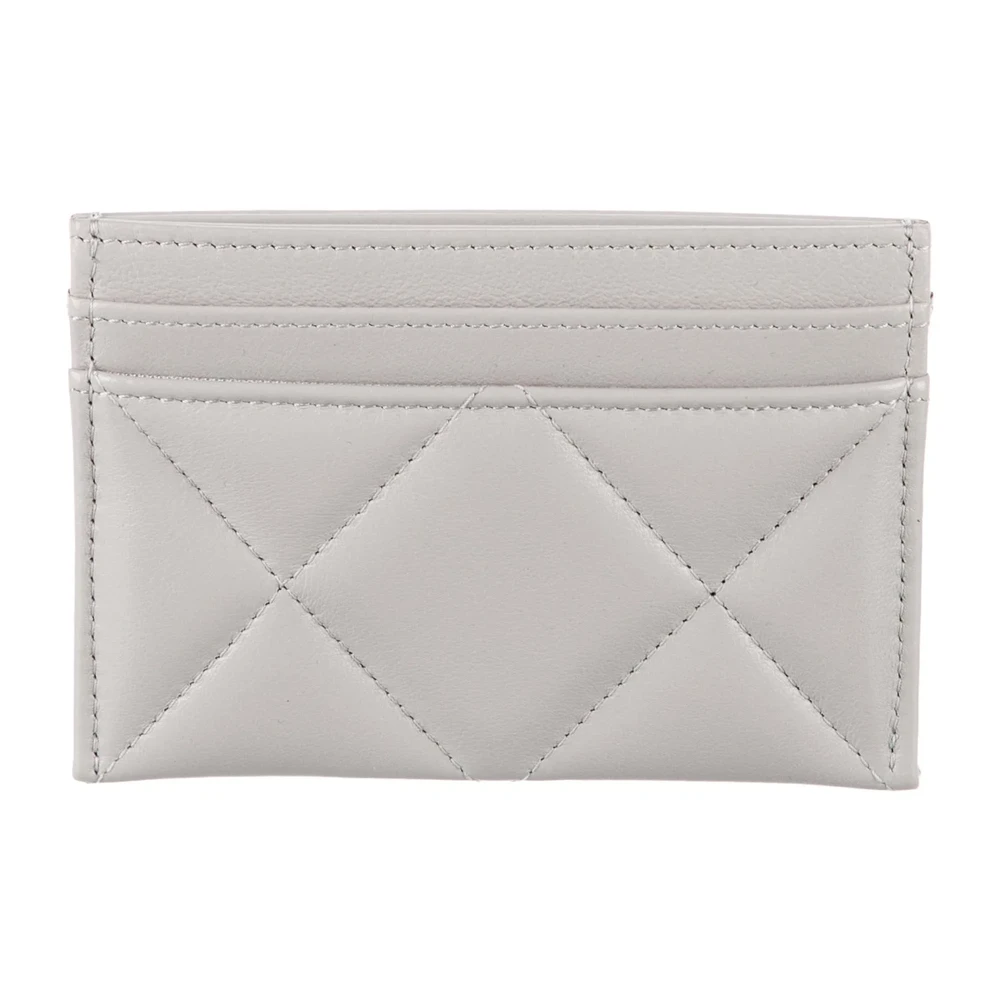 Chanel Small Wallet Grey﻿ Calfskin Leather Gold Hardware