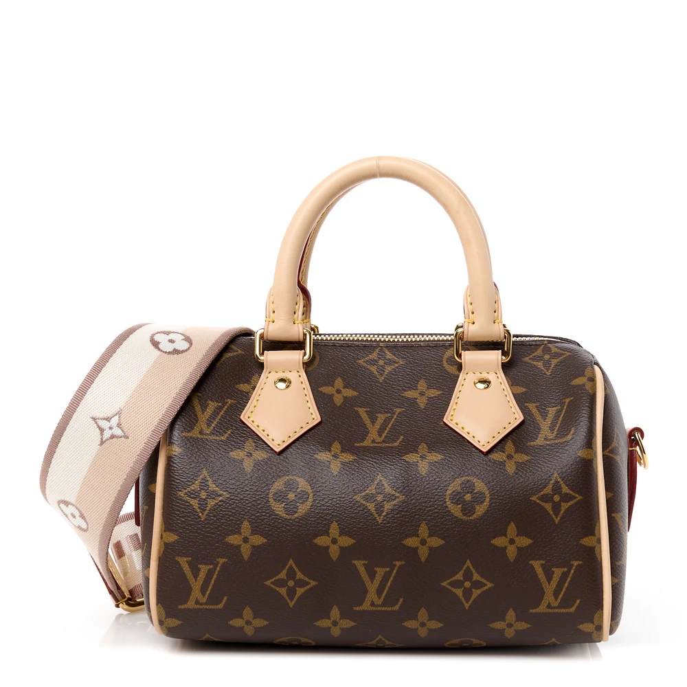 Louis Vuitton Speedy Bandouliere 20 Beige Monogram Canvas