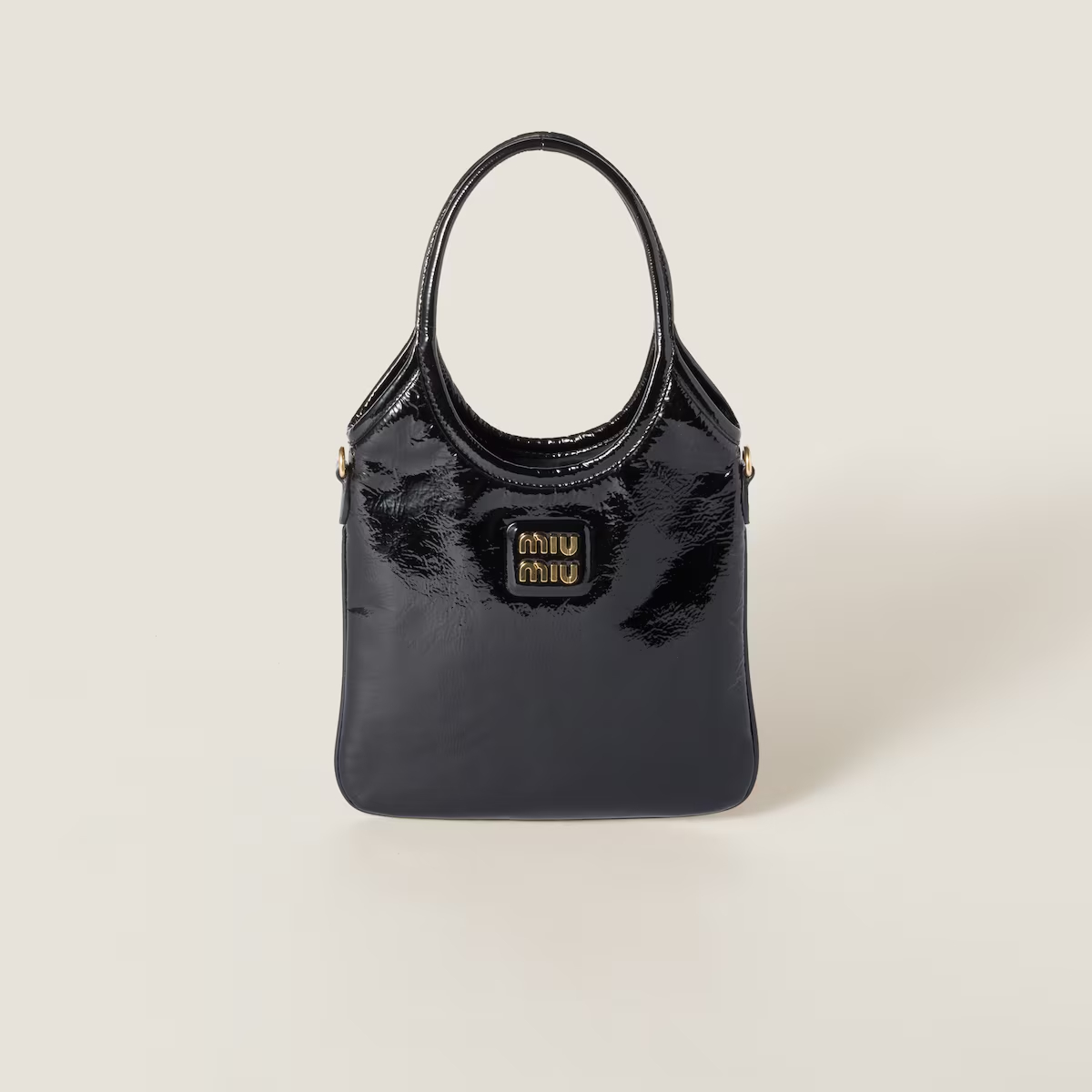 Miu Miu Patent Leather Black Shoulder Bags