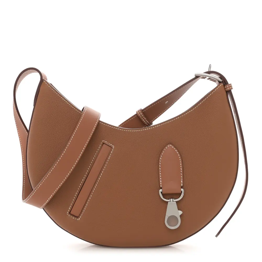 Hermès P'tit Arcon Brown Togo & Swift Leather Silver Hardware