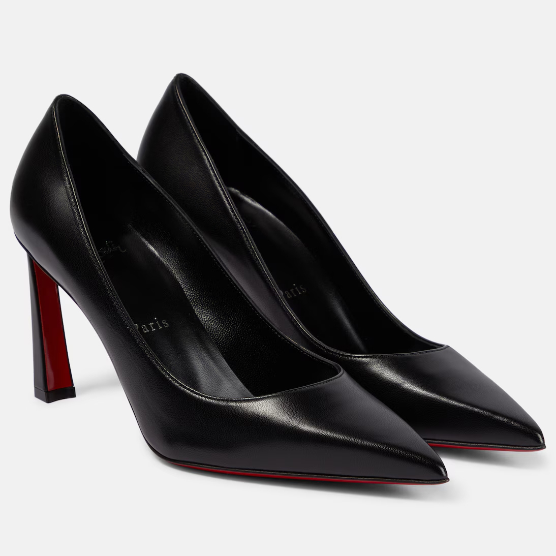 Christian Louboutin Black leather heels pointed heels