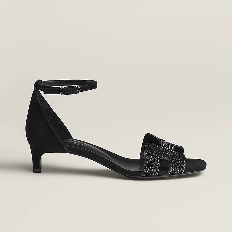 HERMES Joy Black High Heels Sandal