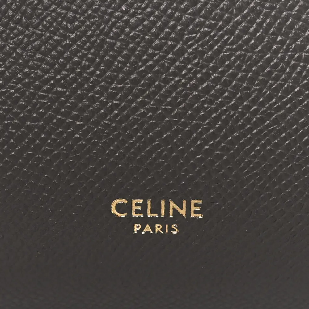 Celine Micro Belt Bag Grey Grained Calfskin Leather Gold Hardware