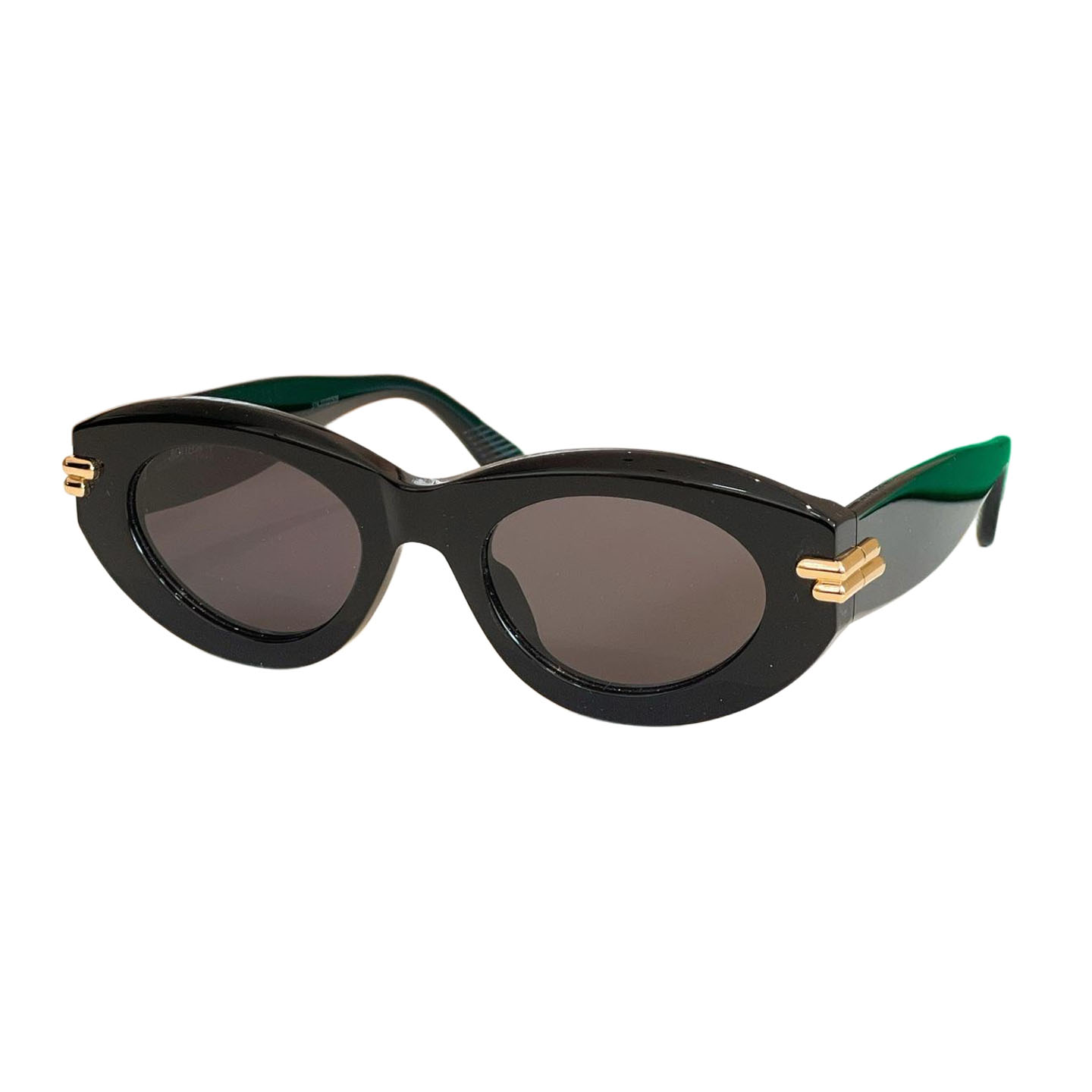 Bottega Veneta Oval glasses black/pink/green white/leopard/grey black/black brown color Size 132口1-120