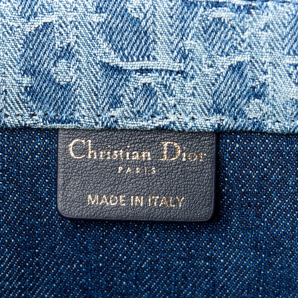 Dior Large Book Tote Blue Oblique Denim