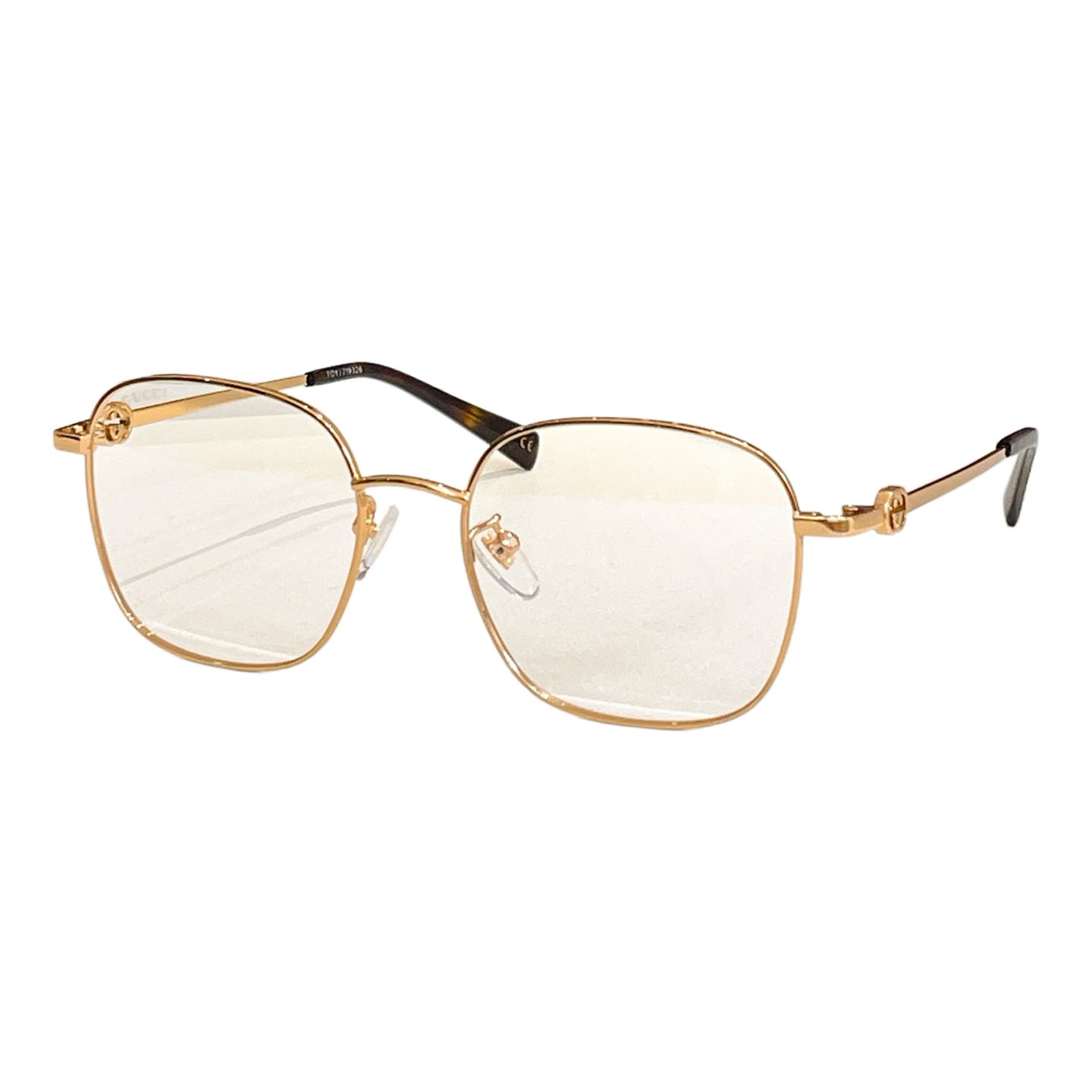 Gucci square frame glasses gold leopard/silver black/rose gold/brown rose gold/scarlet silver/brown leopard/grey silver/black gold color Size 52口19-145