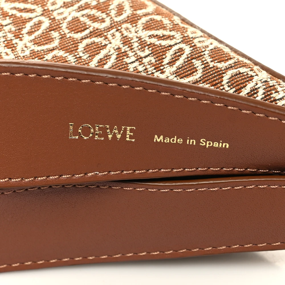 Loewe Luna Bag Medium Tan Pecan Jacquard Anagram Calfskin Leather