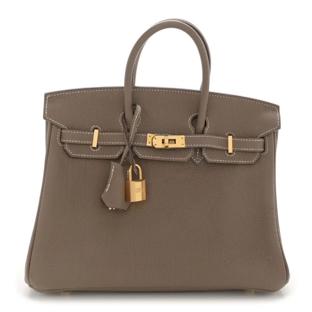 Hermès Birkin 25 Etoupe Togo Leather Gold Hardware