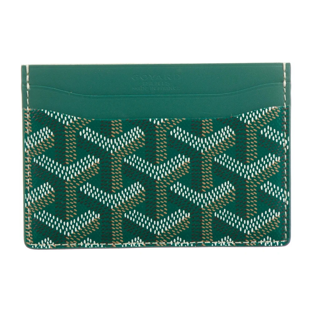 Goyard Small Saint Sulpice Card Holder Green Goyardine Printed Canvas