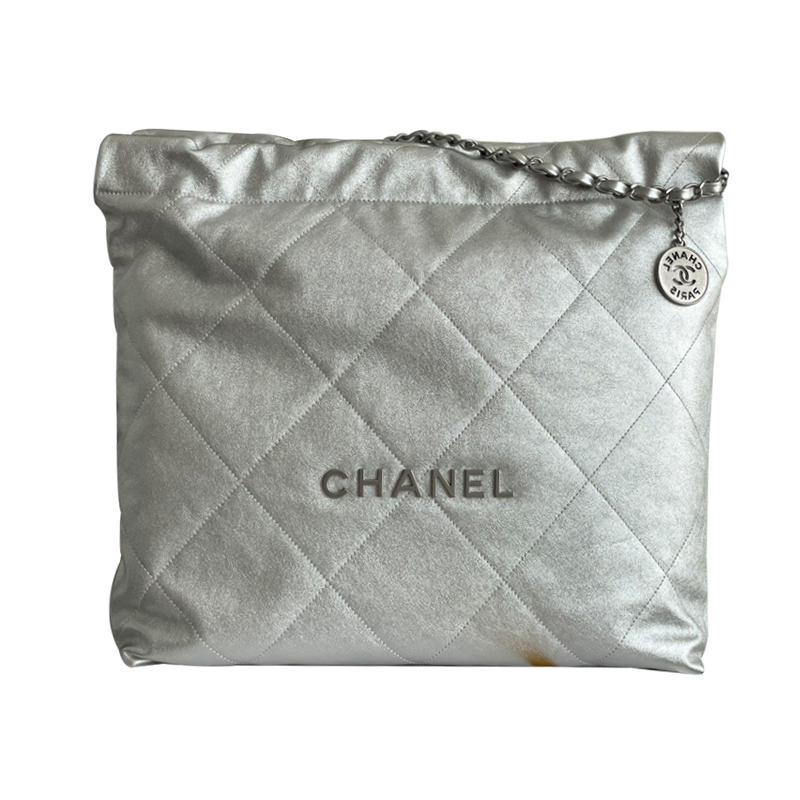 Chanel 22bags Silver / Grey Shoulder Bags
