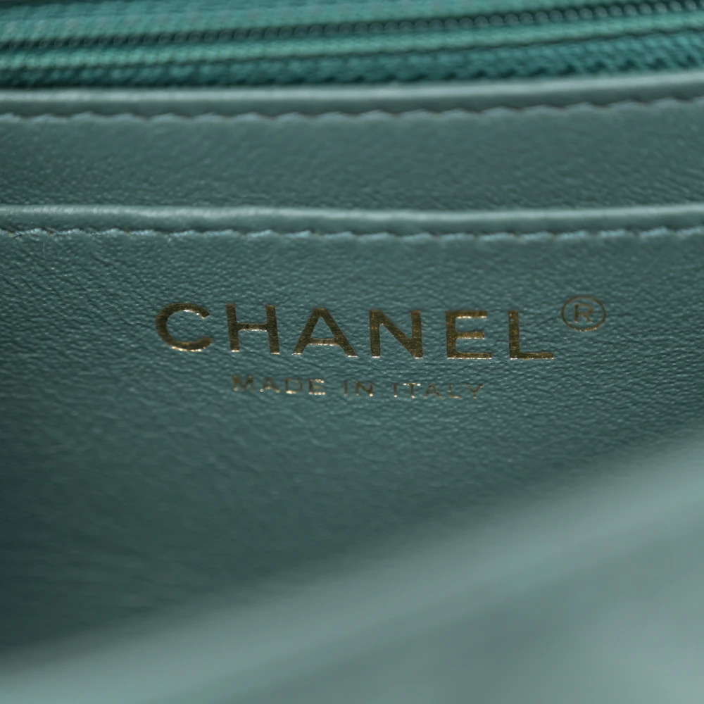 Designer Handbags | Green Quilted Mini Flap