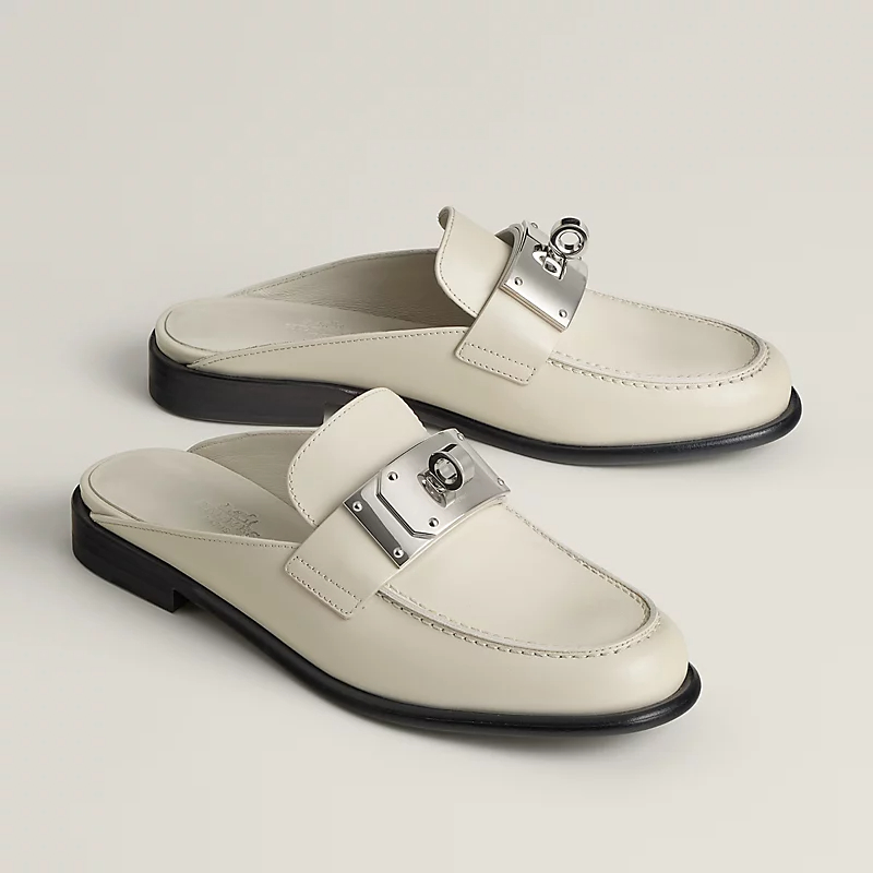 HERMES Iota Mule white Slippers