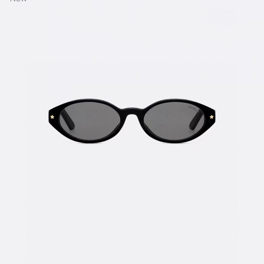 DIOR oval frame glasses black/tawny/white red/leopard color Size 54口18-140