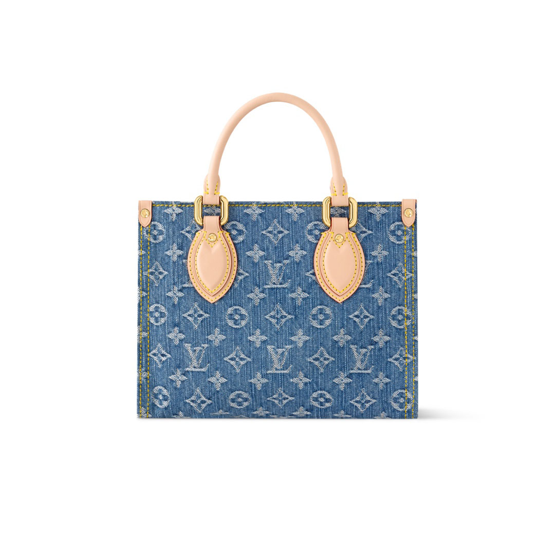 Louis Vuitton Onthego PM Monogram Denim Denim Blue Gold Hardware