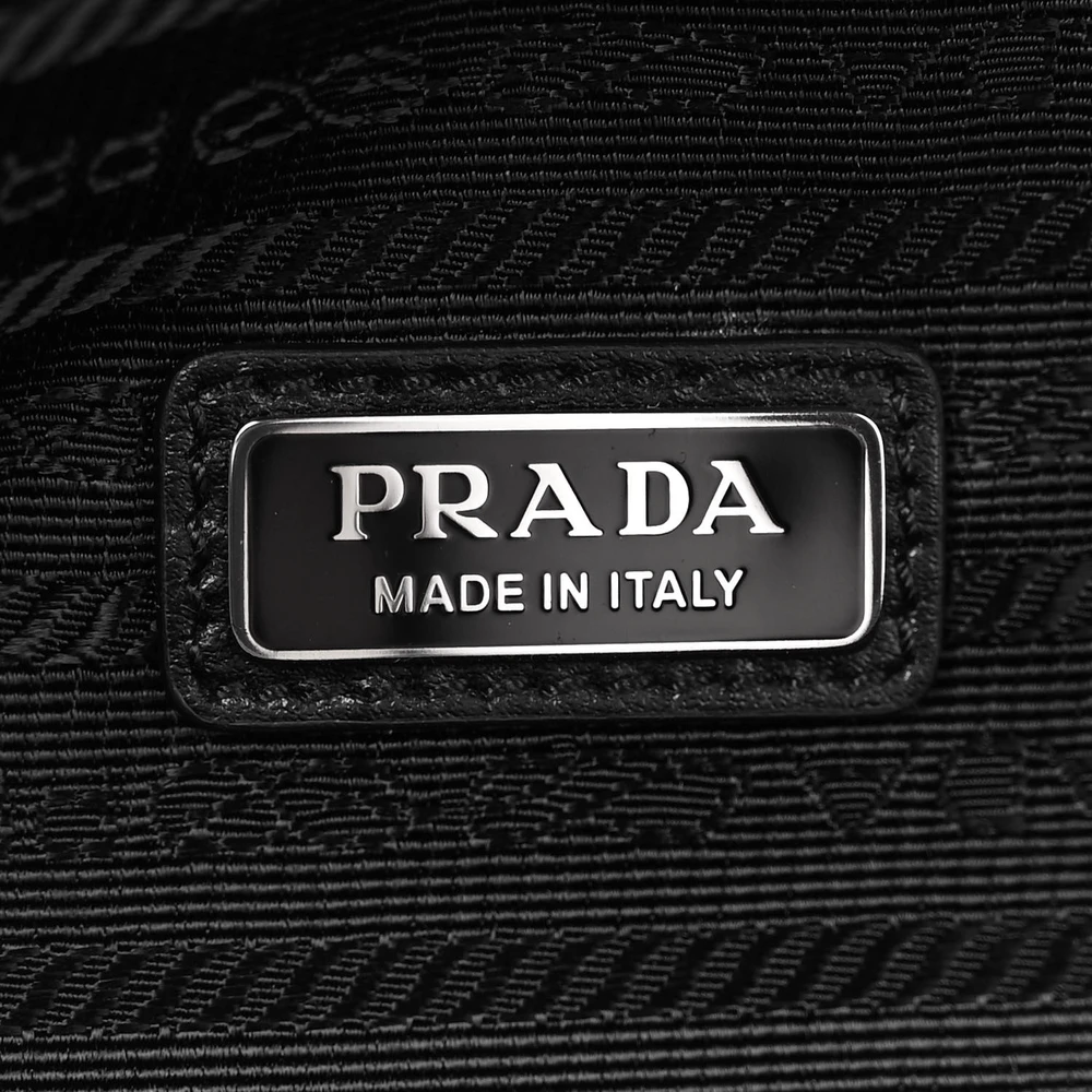 Prada Medium Triangle Shoulder Belt Bag Astrale Saffiano Leather Silver Hardware