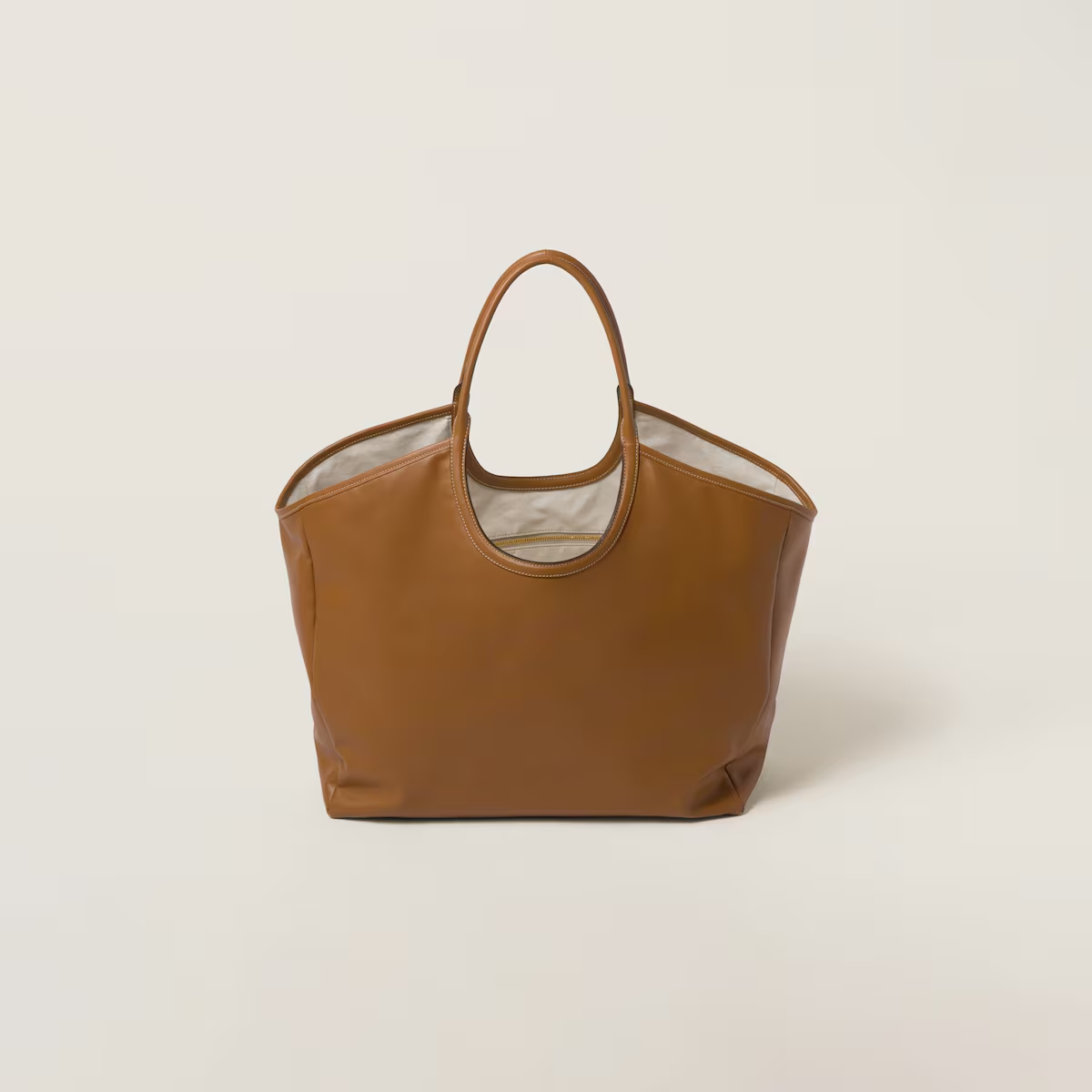 Miu Miu Calfskin Leather Brown Shoulder Bags