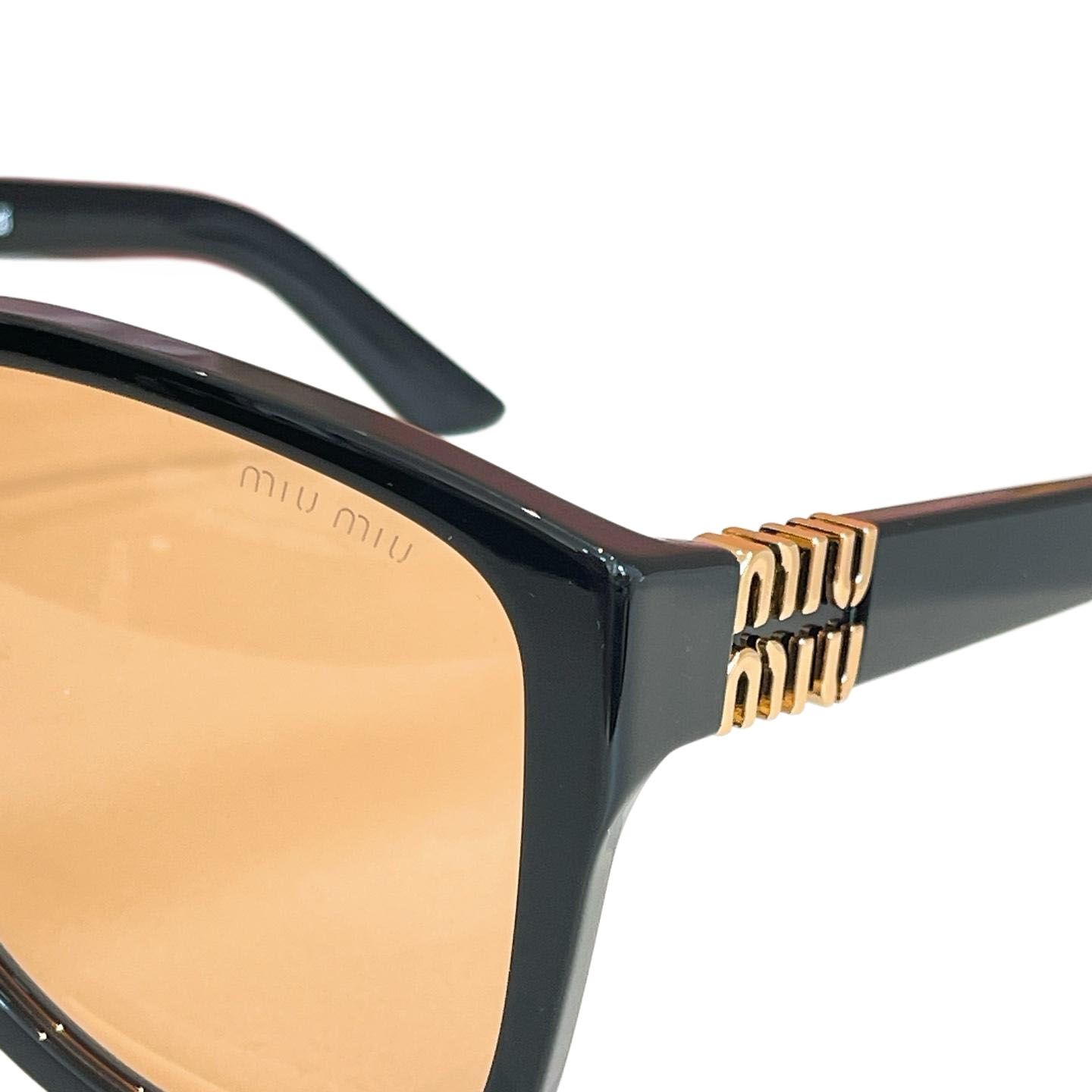 Miu Miu glasses black tawny/leopard/black/leopard brown/eggplant color Size 61口12-141