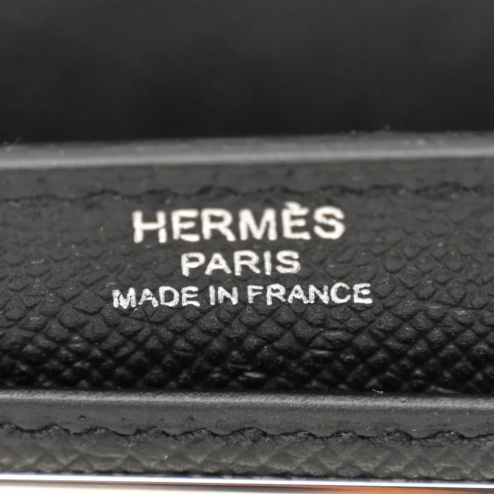 Hermès Kelly Dépêches 25 Pouch Black Epsom Leather Palladium Hardware