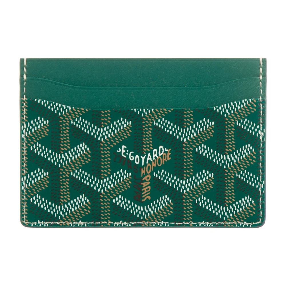 Goyard Small Saint Sulpice Card Holder Green Goyardine Printed Canvas
