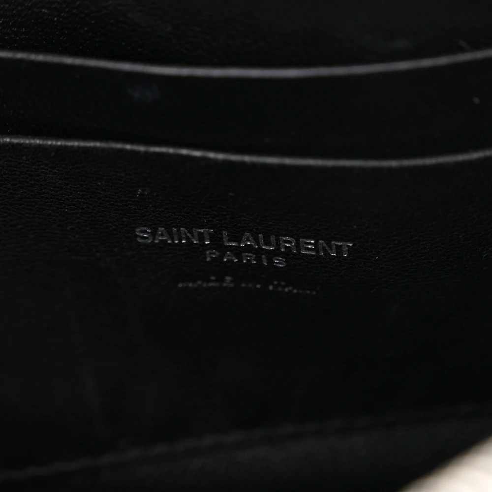 Saint Laurent Mini Lou Camera Bag Black Monogram Grain De Poudre Matelasse Leather Silver Hardware