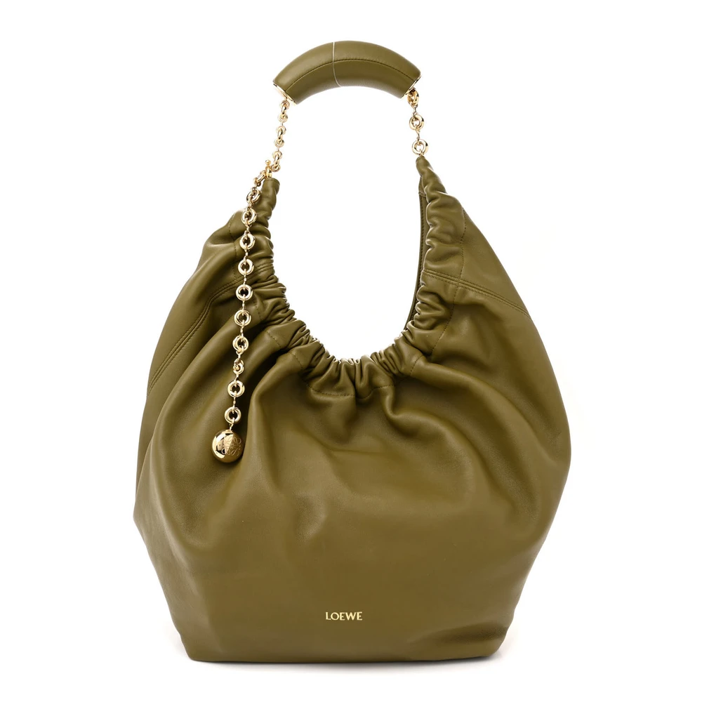 Loewe Squeeze Bag Medium Olive Nappa Leather