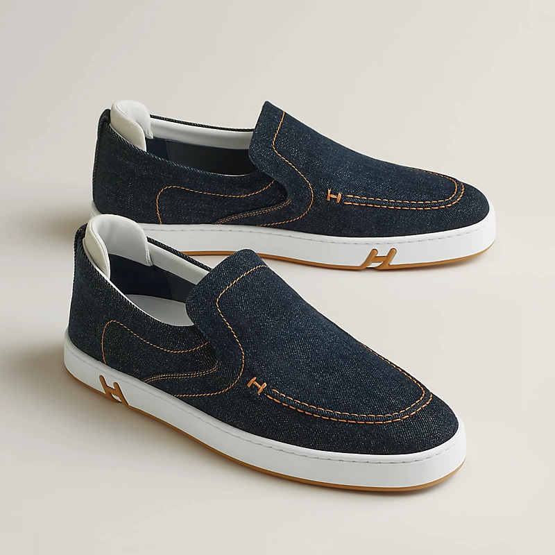 HERMES Kiddy blue Loafers