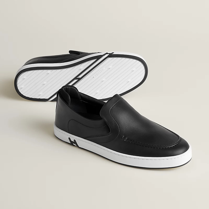 HERMES Kiddy Black Loafers